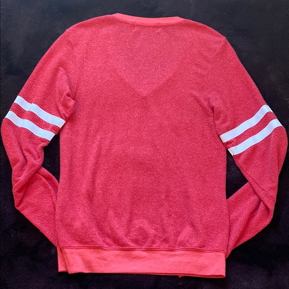 Wildfox Red 'Merry' V-Neck Sweater - Picture 5 of 7